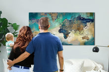 Load image into Gallery viewer, Captivating 24x48 World Map Canvas Wall Art - Perfect for Living Room &amp; Office