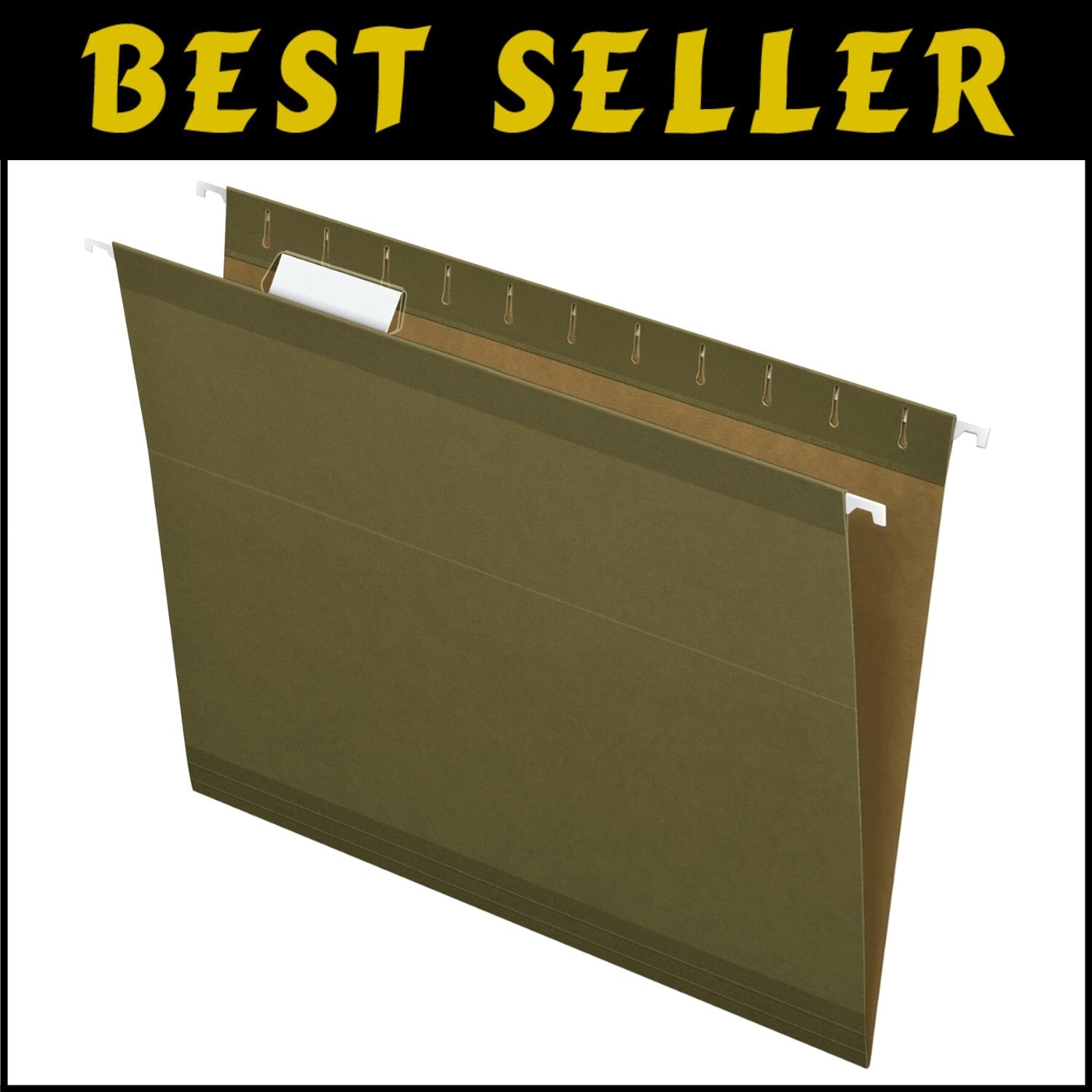 Classic Green Letter Size Hanging Files - Reinforced with 1/5 Cut Tabs, 25 Pk