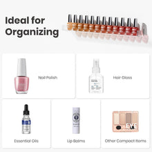 Load image into Gallery viewer, Removable Anti-Slip 6-Tier Nail Polish Wall Shelf - Holds 150 Bottles Securely