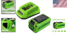 Load image into Gallery viewer, Lightweight Replacement 40V Greenworks Battery with 2A Fast Charger Included