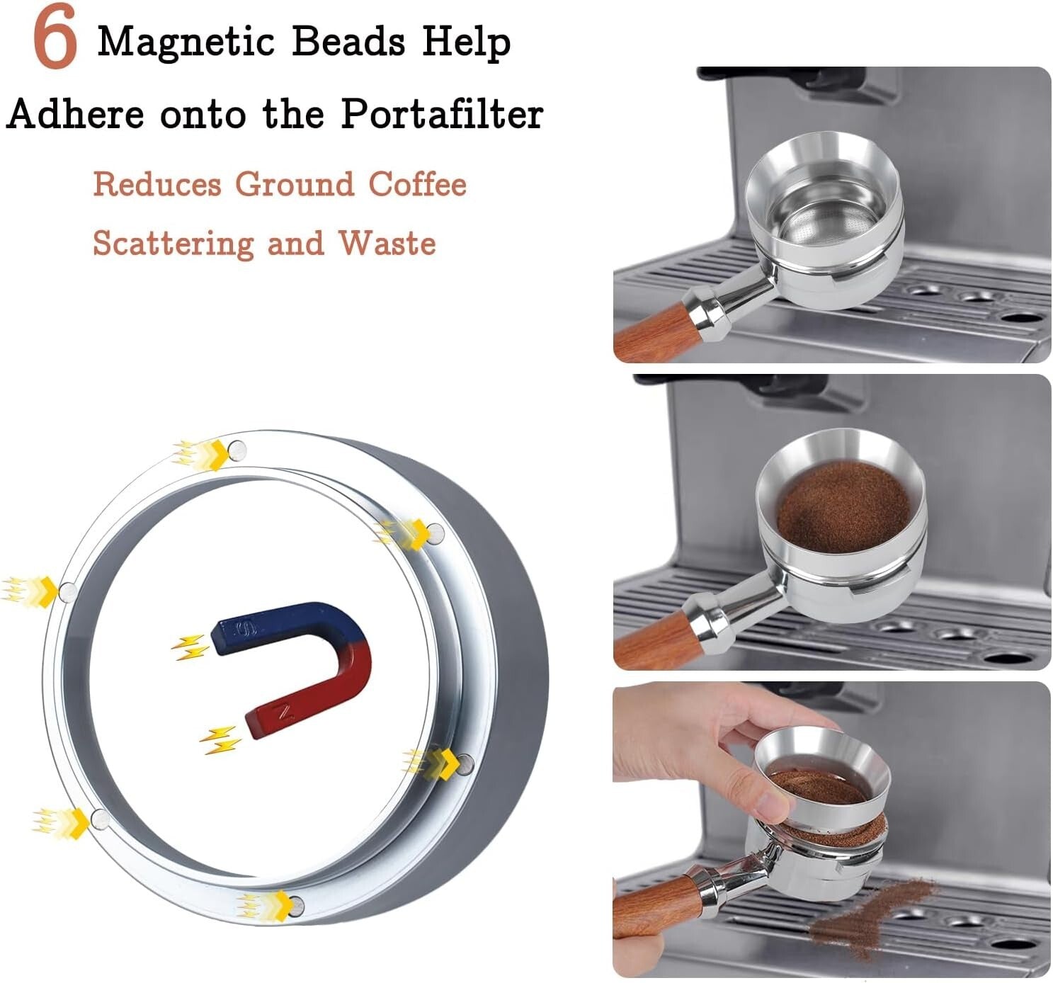 4-Piece Espresso Tools Kit - Adjustable 51mm Tamper, Distributor & Dosing Funnel