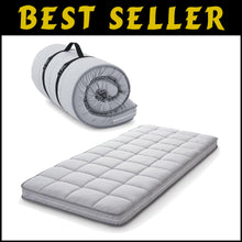 Load image into Gallery viewer, Narrow Twin 75x30" Memory Foam Topper with Zipper Cover - Lightweight &amp; Portable