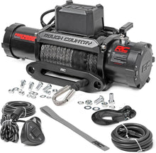 Load image into Gallery viewer, 12V Electric Winch with 12,000 LB Capacity &amp; Wireless Control for Off-Road Use