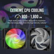 Load image into Gallery viewer, Whisper-Quiet 120mm ARGB AIO CPU Cooler for Intel &amp; AMD - Customizable Lighting
