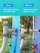 Load image into Gallery viewer, Effortless Pool Maintenance: 2-Pack Plunger Valves with Pipe Holder Hose Adapter