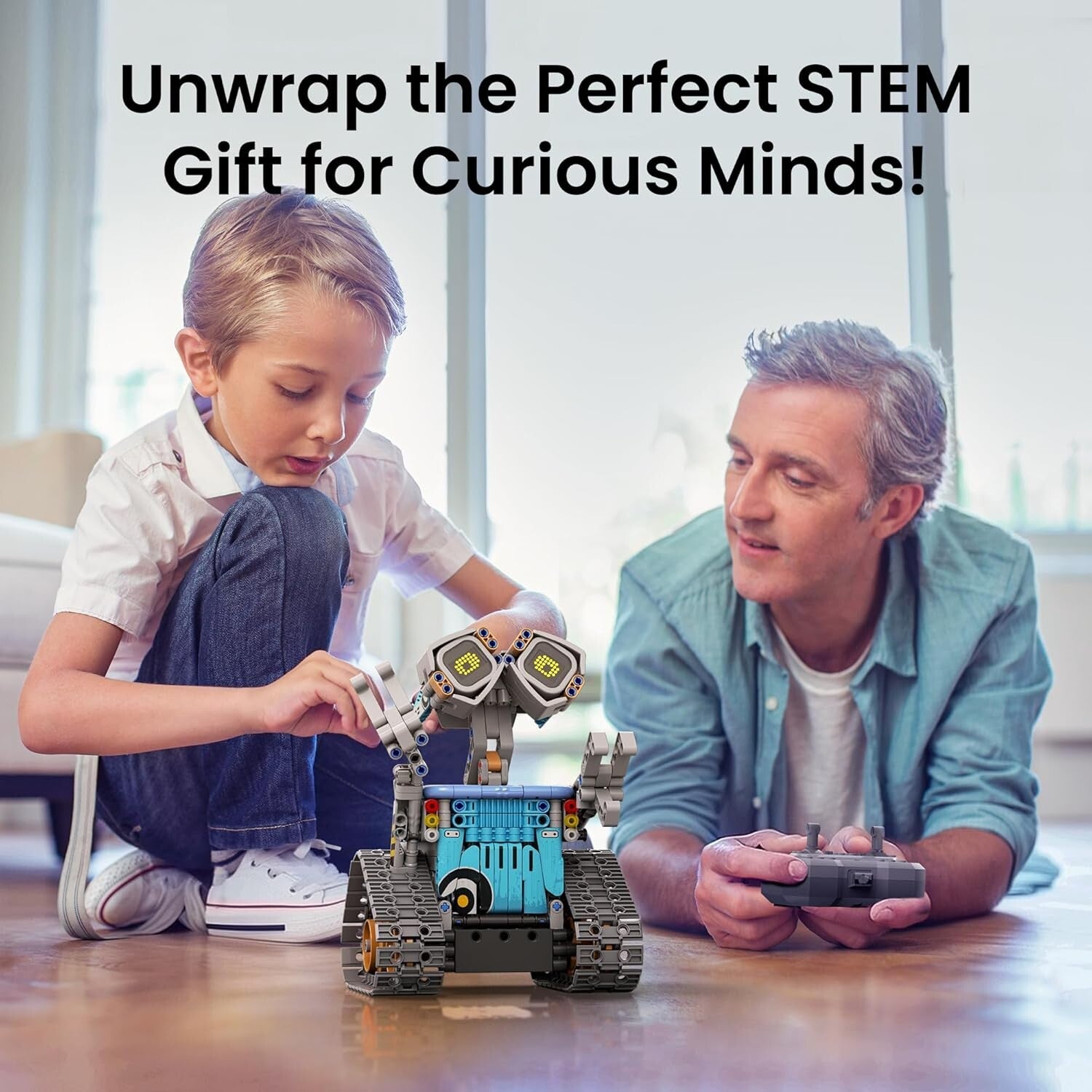 5-in-1 Robot Building Kit with Remote Control - STEM Gift for Boys Aged 8-12