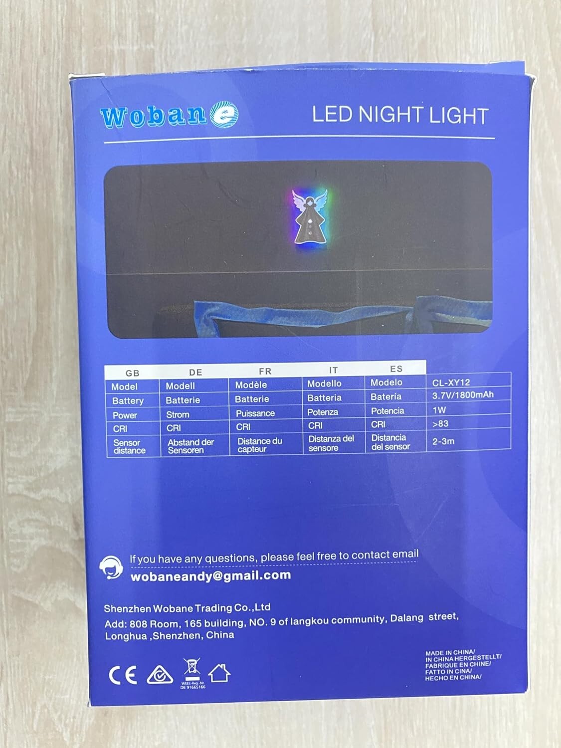 2PCS Touch LED Night Lights - Adjustable Brightness, Remote, Perfect for Gifts