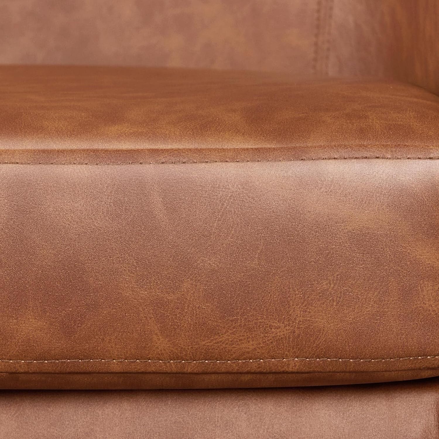 Modern Faux Leather Club Chair with Soft Seat for Living Room & Office Use