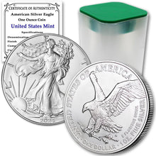 Load image into Gallery viewer, 10 x 1 oz American Eagle Silver Bullion Coins in Original Tube - 2024 Edition
