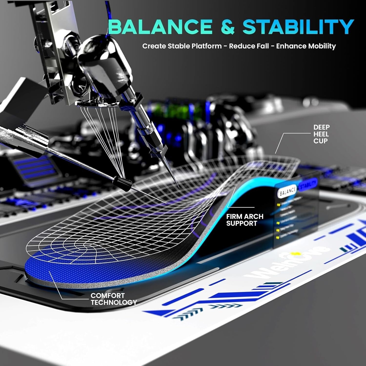 Carbon Fiber Sport Insoles with Arch Support for Enhanced Athletic Performance