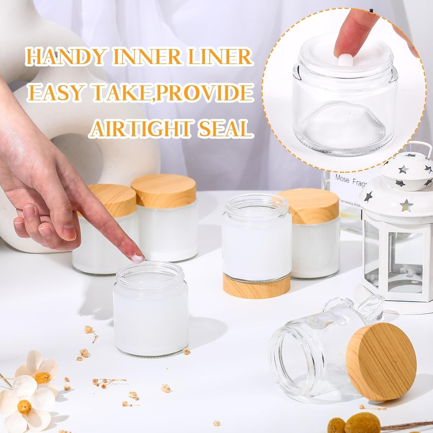 Elegant 4 oz Clear Glass Jars - 48 Count Leak-Proof & Stylish Storage Solution