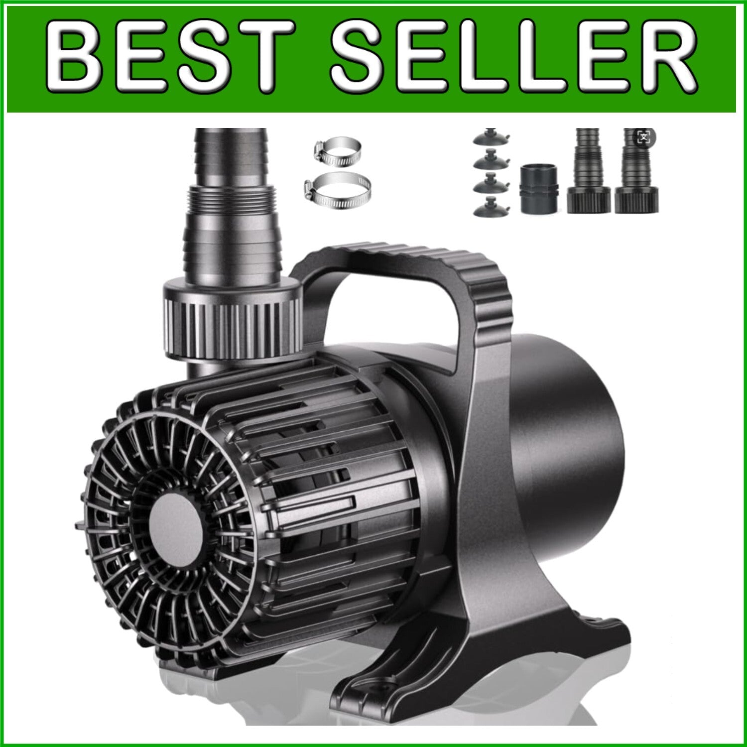 Energy-Efficient 1700 GPH Fountain Pump with Overheat Protection, UL Listed