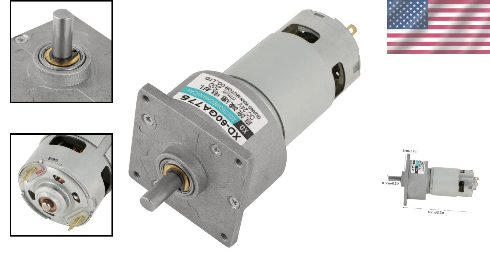 Versatile 24V 35W Mini DC Motor - Speed Adjustment and Wide Application Range