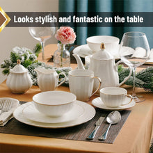 Load image into Gallery viewer, Luxurious Gold-Rimmed Porcelain Mugs - 12oz Coffee Cup Set for Special Occasions