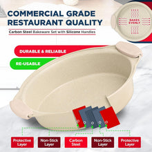 Load image into Gallery viewer, Durable Nonstick Baking Pans - 10-Piece Set for Kitchen and Restaurant Use