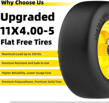 Load image into Gallery viewer, 11x4-5 Solid Mower Tires with Superior Traction - Perfect for Zero-Turn Models