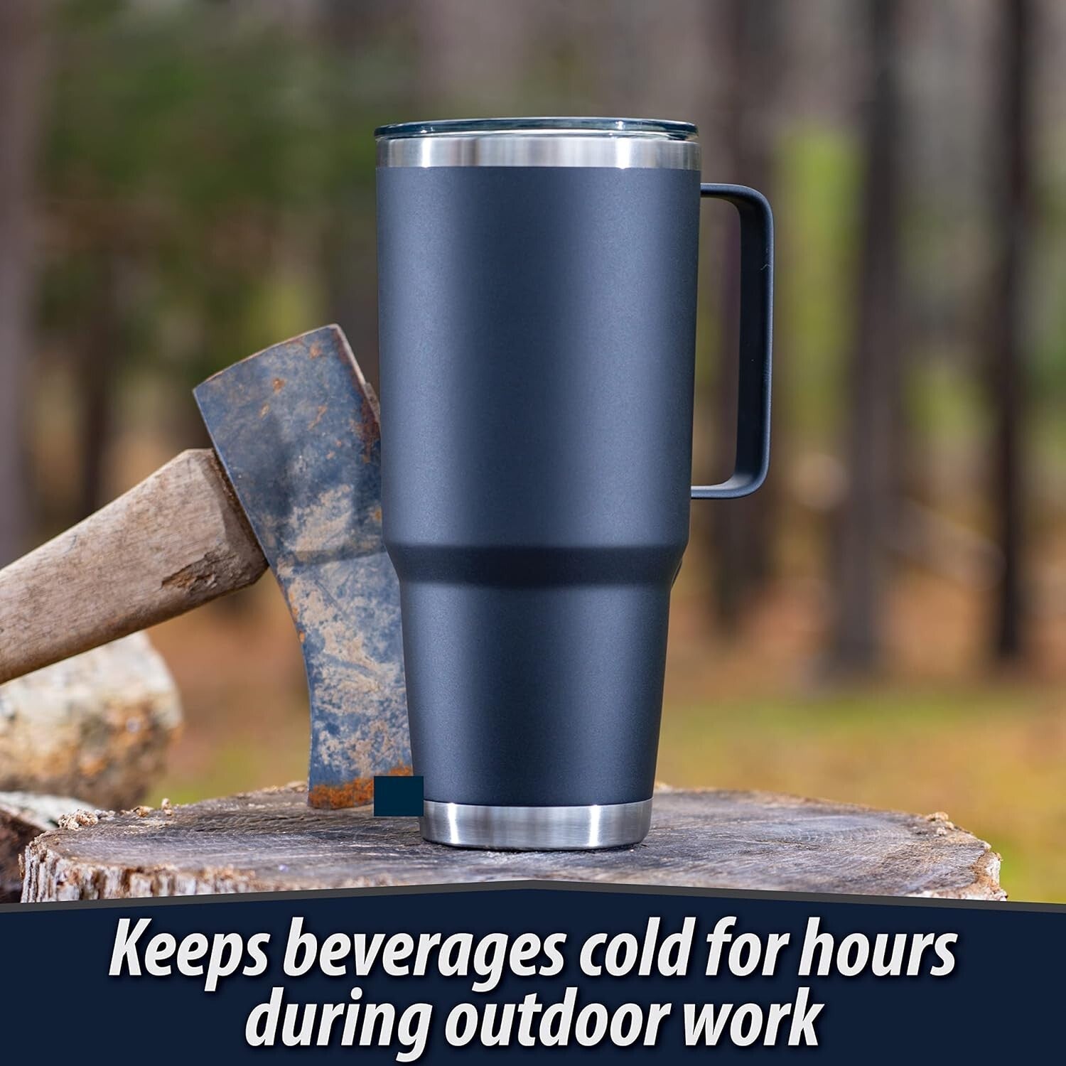 Double-Walled 64oz Insulated Tumbler with Lid & Straw - Travel Ready & Leakproof