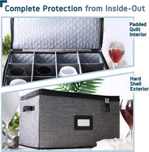 Load image into Gallery viewer, Padded Sturdy Glassware Storage Containers - Quilted Protection for 12 Cups
