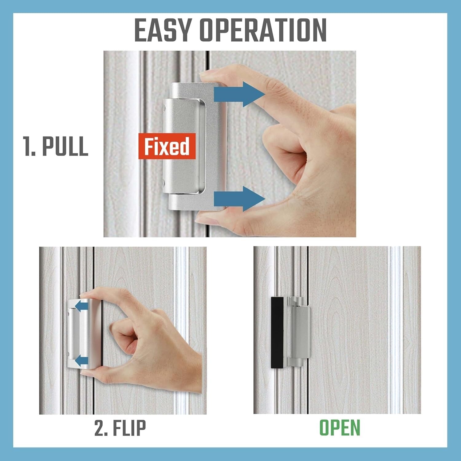 4-Pack Tamper-Resistant Aluminum Door Locks - Easy Install & Maximum Security