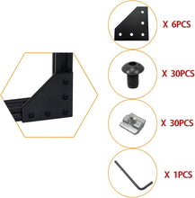 Load image into Gallery viewer, Durable 6-Piece L Bracket Set with T-Nuts &amp; Screws - Perfect for Aluminum Builds