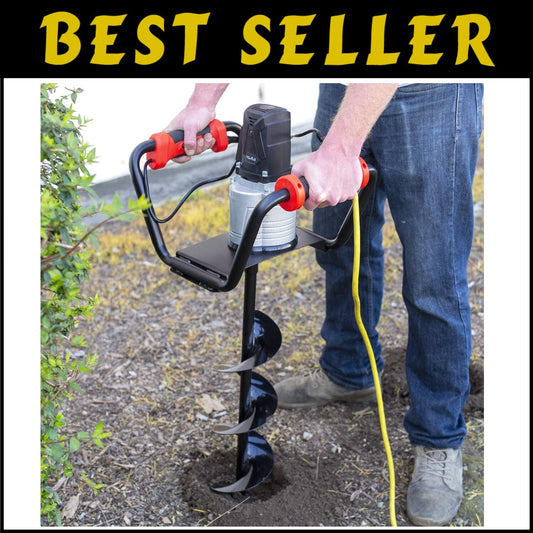 1500W Electric Post Hole Digger - 6" Auger for Effortless Planting and Fencing