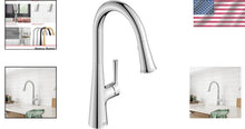 Load image into Gallery viewer, Versatile Kitchen Faucet in Matte Black with Dual Function Pull-Down Sprayer