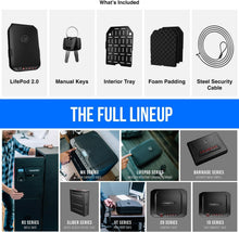Load image into Gallery viewer, Secure Rugged LifePod 2.0 Handgun Case with LED Keypad &amp; Biometric Lock