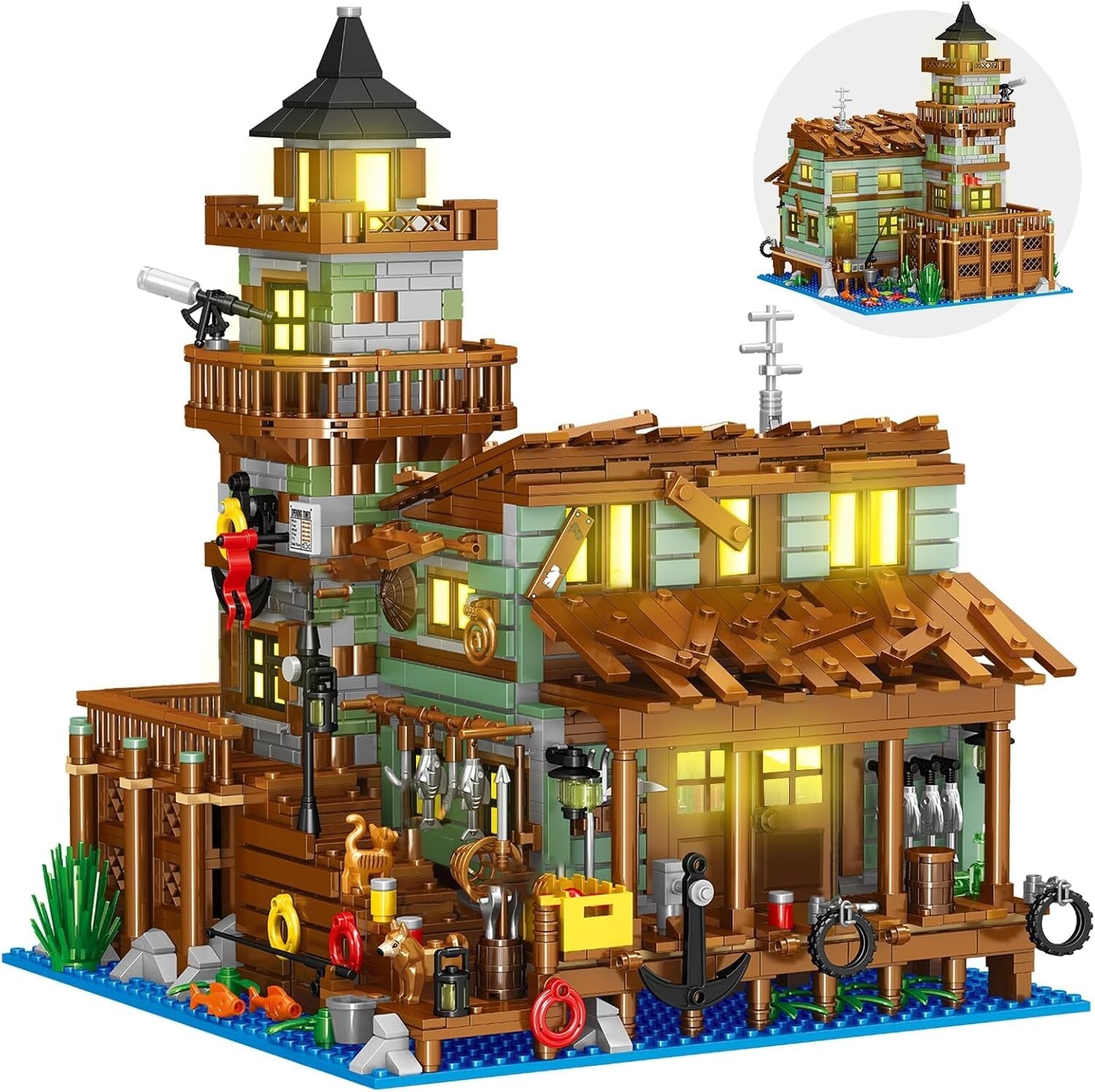STEM Architecture Building Kit: Fishing Village Store House with 1881 Pieces