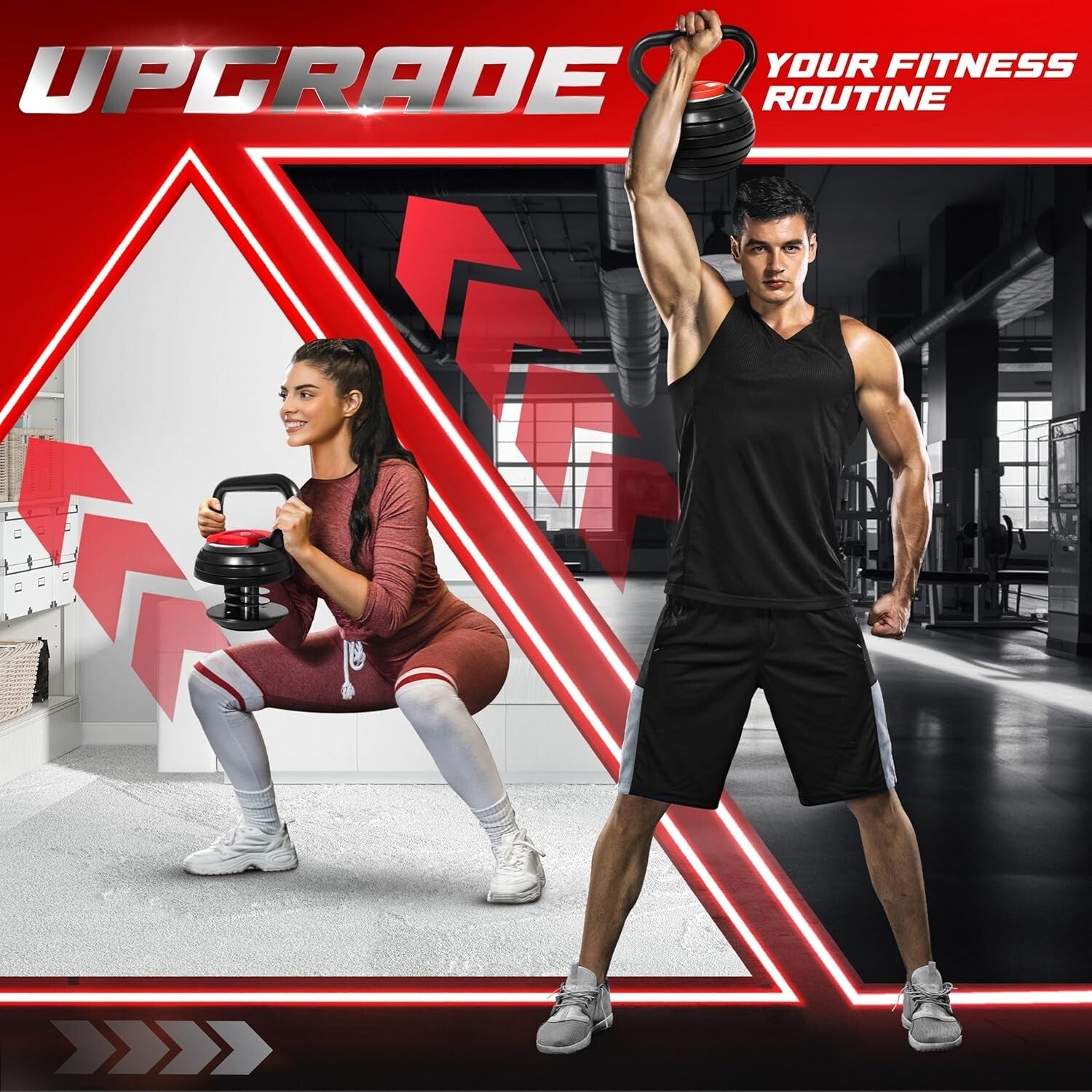 Adjustable 40lb Cast Iron Kettlebell with Non-Slip Handle for Versatile Workouts