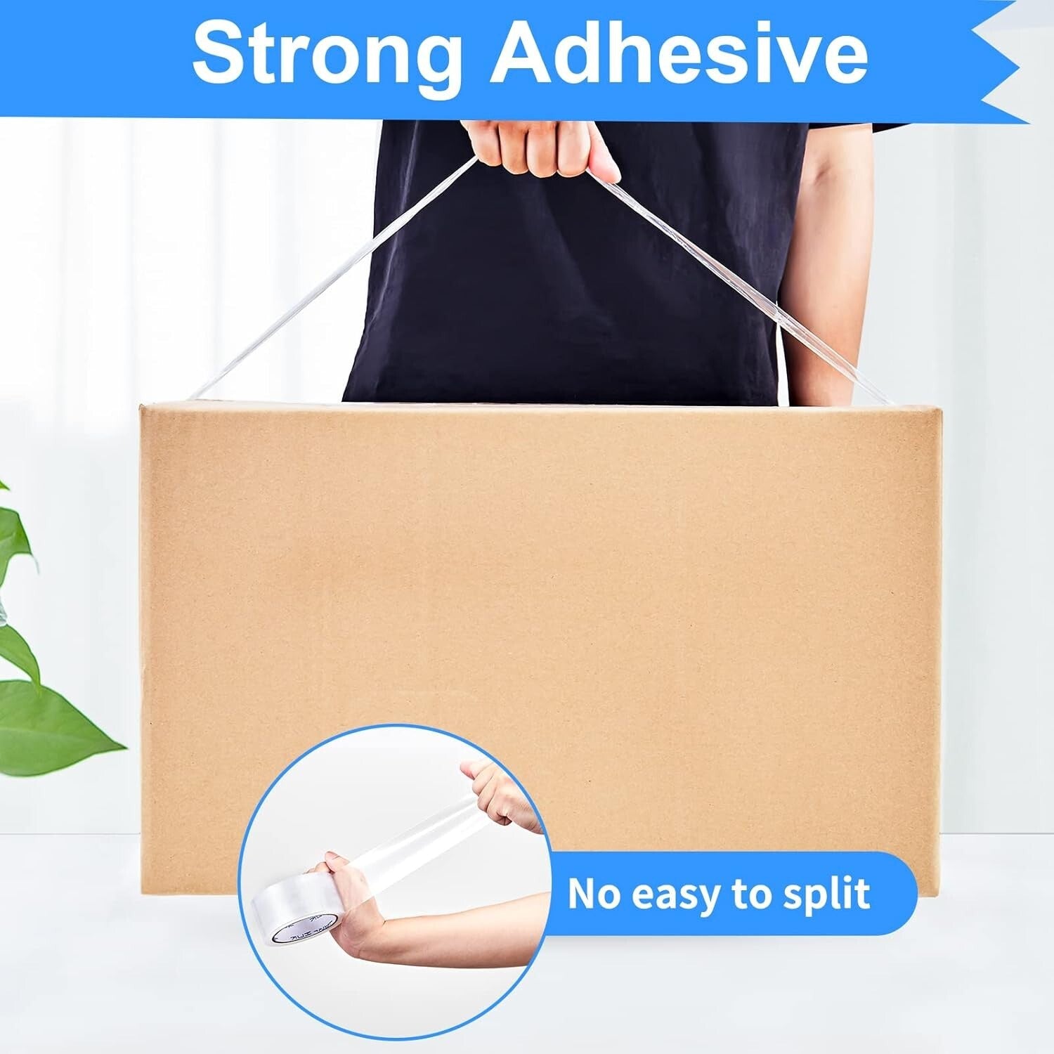 Clear BOPP Packing Tape - 36 Rolls, 2.7mil Thick, Perfect for Home & Office Use