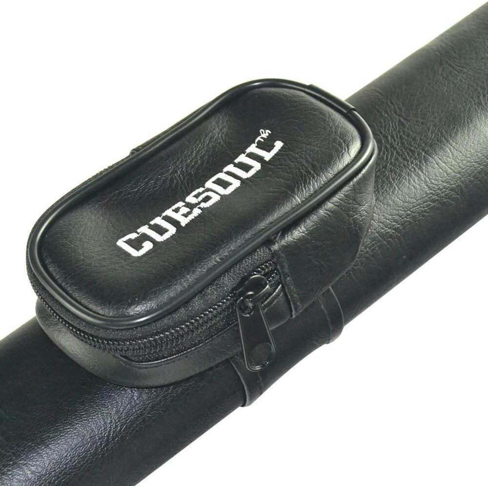 Compact 2x4 Hard Cue Holder - Protects Up to 31-Inch Cues with Pocket Storage