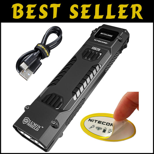 Portable 6500 Lumen Flashlight with Adjustable Light Modes and Digital Display