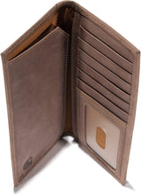 Load image into Gallery viewer, Brown Rodeo Men's Wallet - Rugged Top-Grain Leather with Triple Stitch Design