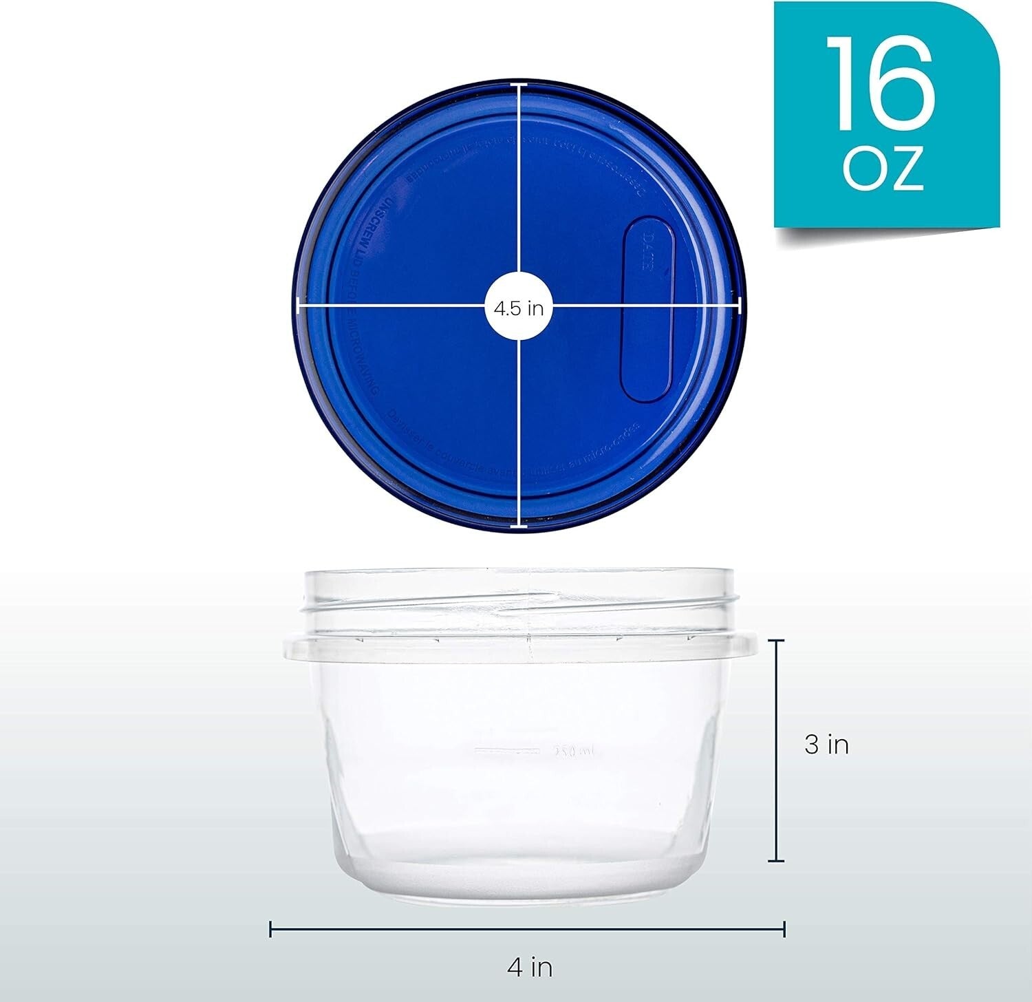 Dishwasher Safe 120 Pack Stackable Deli Containers - 16 oz Variety for All Uses