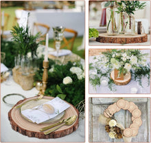 Load image into Gallery viewer, DIY Craft Wood Slices 9-10'' - Natural Pine Rounds for Home &amp; Event Decor