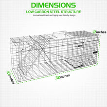 Load image into Gallery viewer, Compact 32" Heavy Duty Animal Trap - Capture Stray Cats, Raccoons, and More