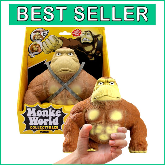 All-Ages Squishy Monkey Toy - Viral Fidget Novelty and Stress Reliever Plushy
