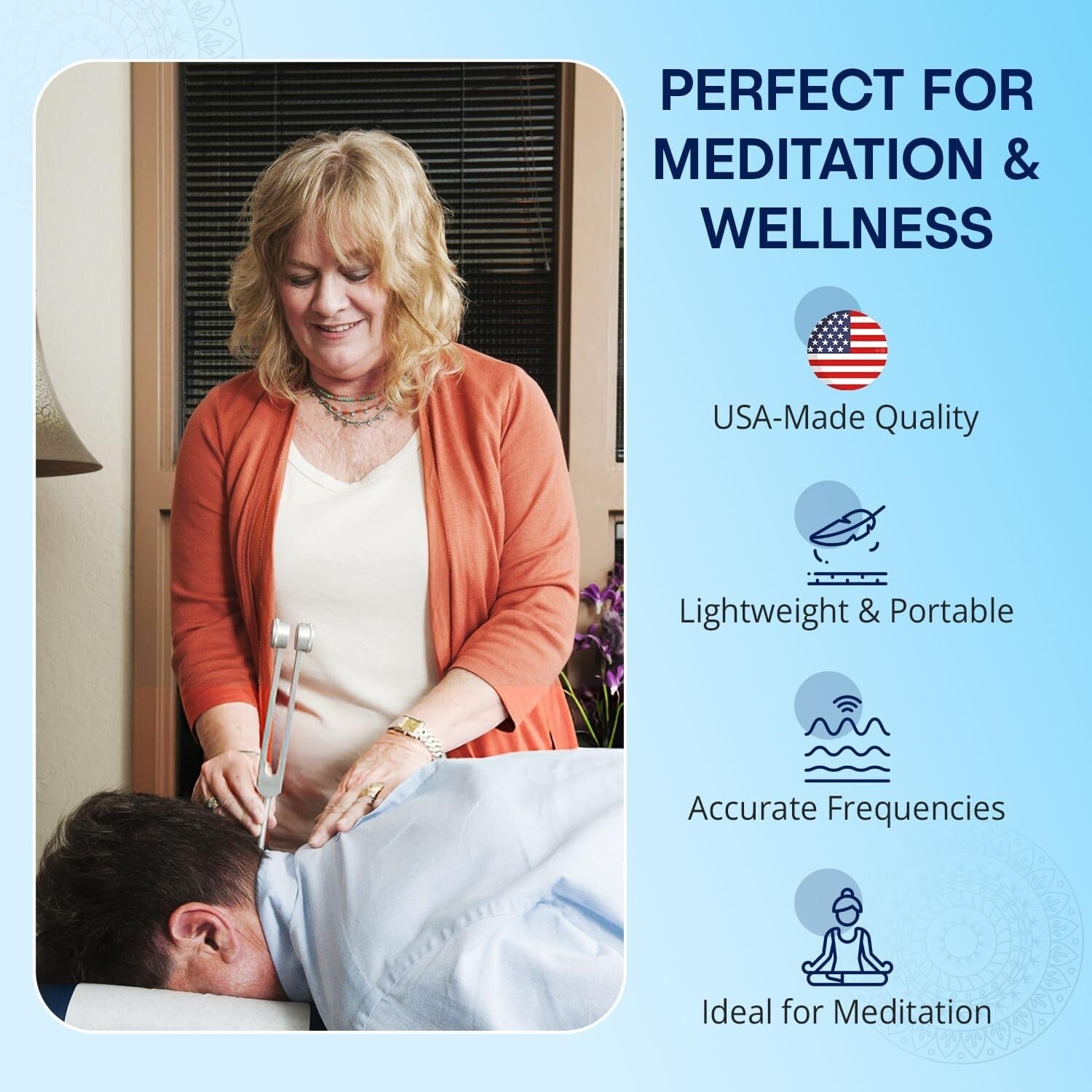 Professional-Grade 128 Hz Healing Tuning Fork - Stress Relief & Relaxation Tool