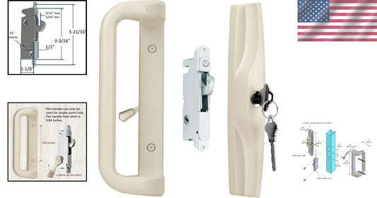Aluminum Patio Sliding Door Handle Set with Mortise Lock - Attractive Design