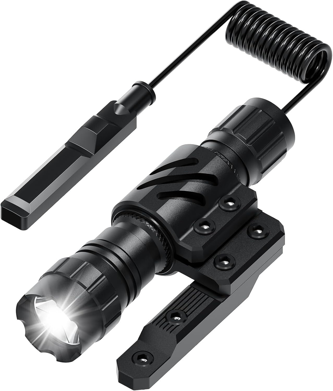 1200 Lumens Tactical Flashlight with Pressure Switch & Offset Mount - Shockproof