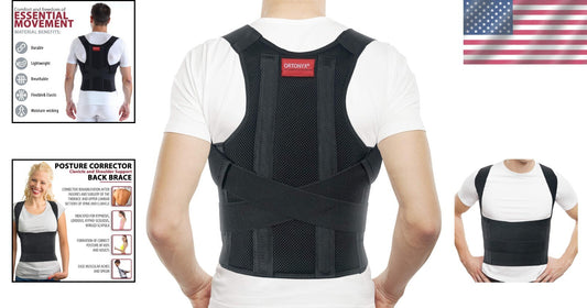 6-Size Ergonomic Thoracic Back Brace - Posture Correction Solution for Adults