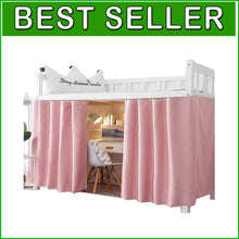 Load image into Gallery viewer, 2 Panel Waterproof Bunk Bed Curtains - Stylish Blackout Canopy for Privacy