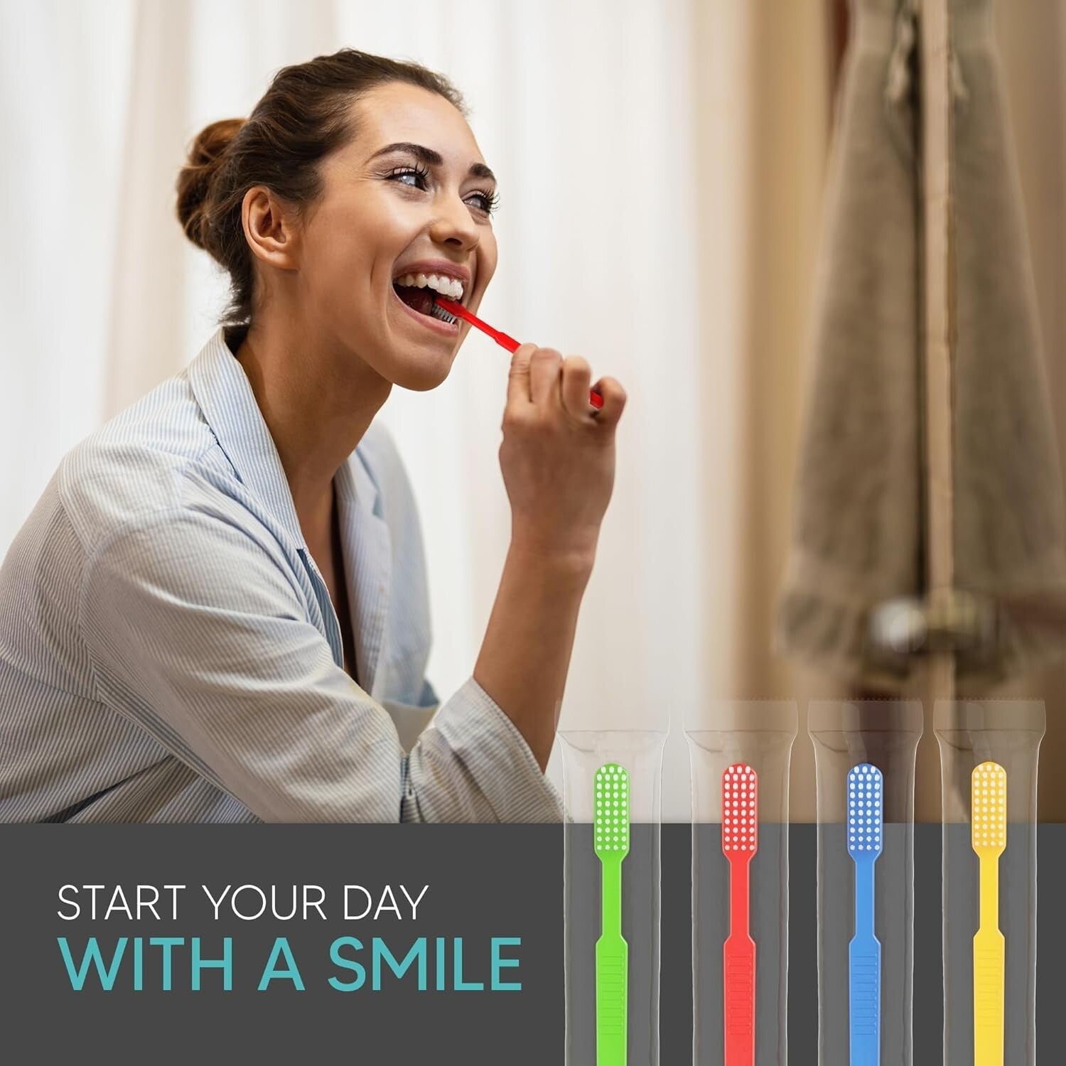 Essential 150 Count Disposable Toothbrush Set - Waterless Mint Flavor for Travel