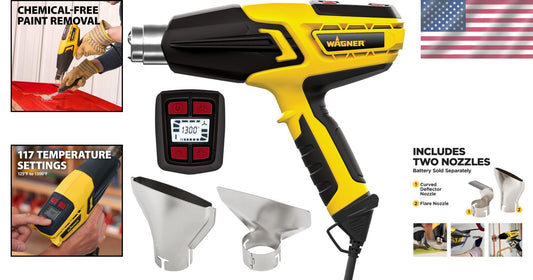 Precision Heat Gun with LCD Display & 2 Nozzles - Ideal for DIY Projects