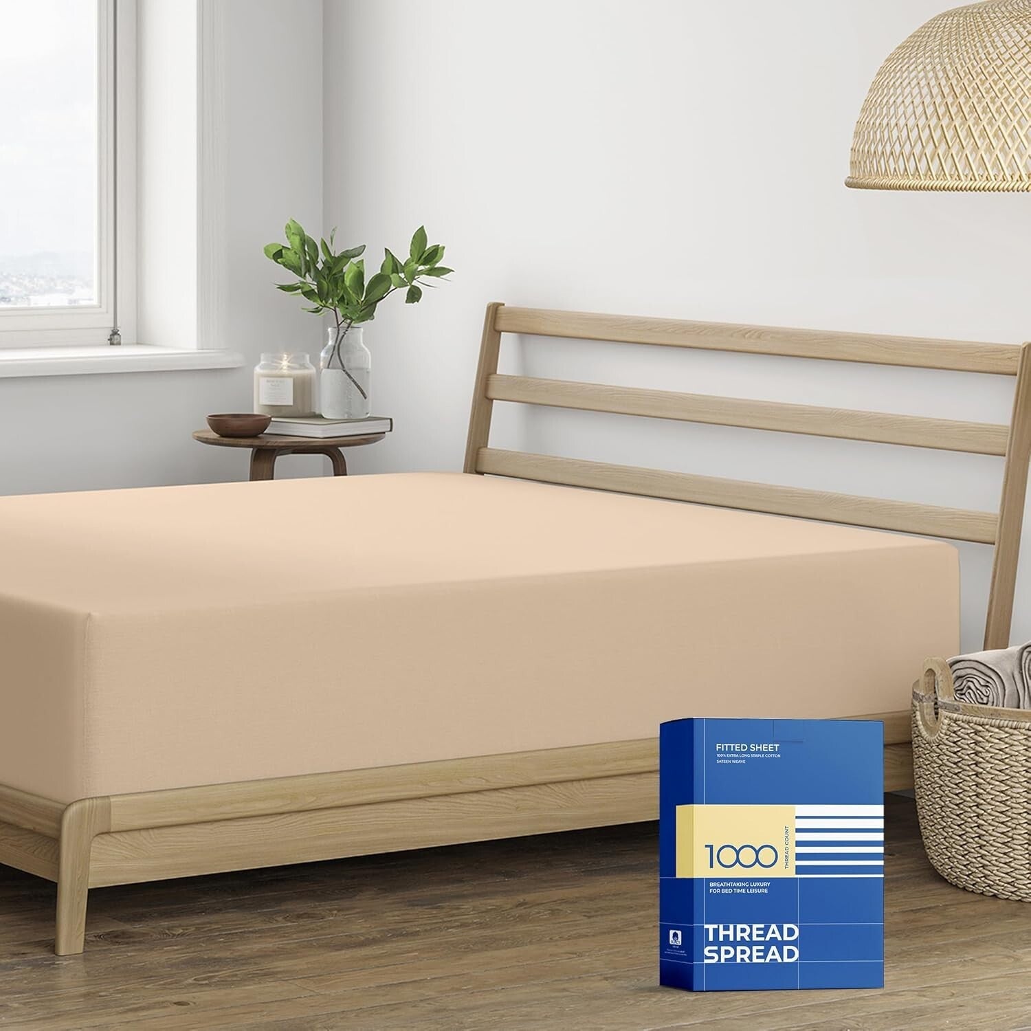 Deep Pocket California King Fitted Sheet - Fade Resistant Egyptian Cotton, Taupe