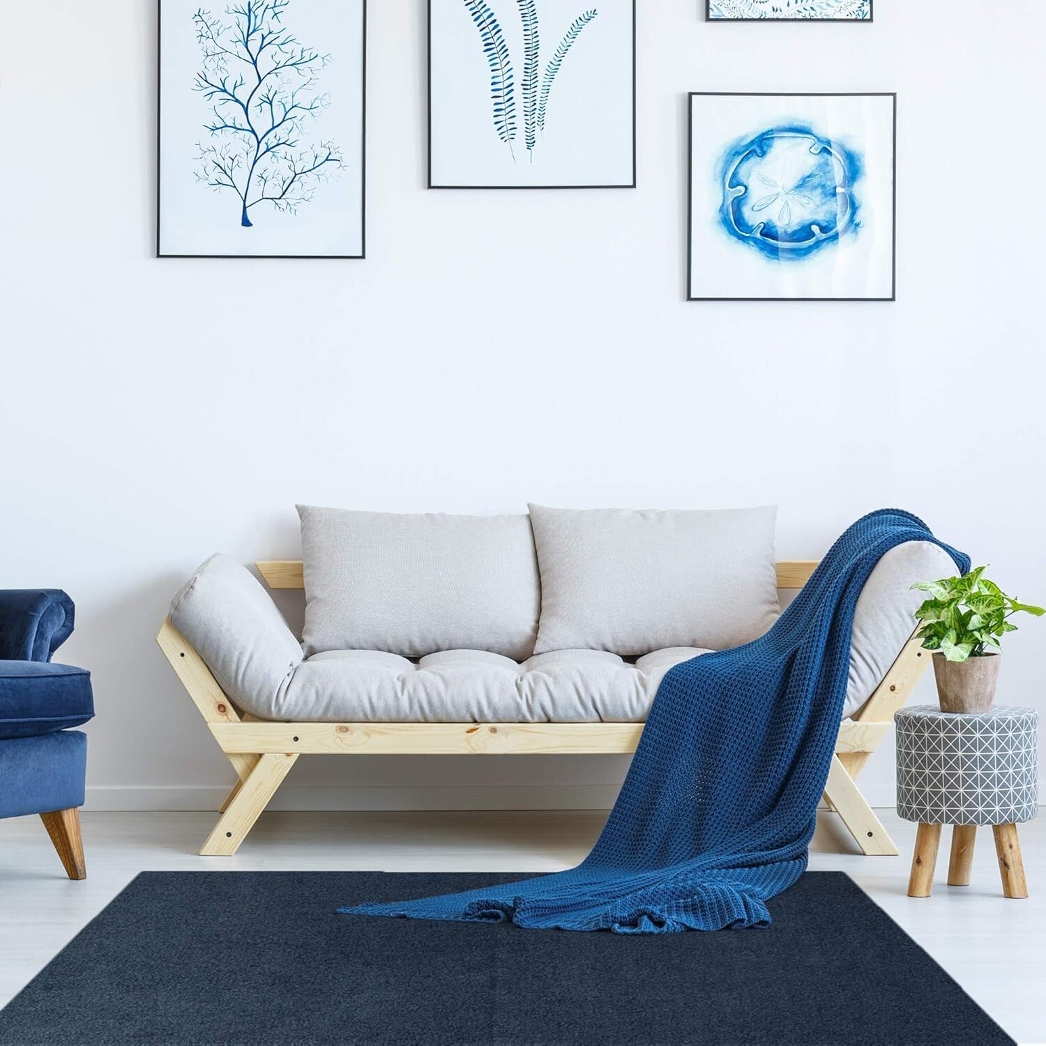 Durable Interlocking Foam Carpet Tiles - 25 Padded Squares for Comfort & Safety