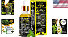 Load image into Gallery viewer, Natural Oil of Oregano &amp; Black Seed Extract - Organic 400 Servings for Vitality