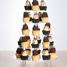 Load image into Gallery viewer, Sturdy Large Acrylic Cupcake Tower - 5-Tier Clear Stand for Weddings and Parties