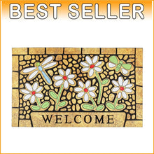 Load image into Gallery viewer, Stylish 24x36 Heavy-Duty Outdoor Mat with Dragonfly Design - Indoor/Outdoor Use