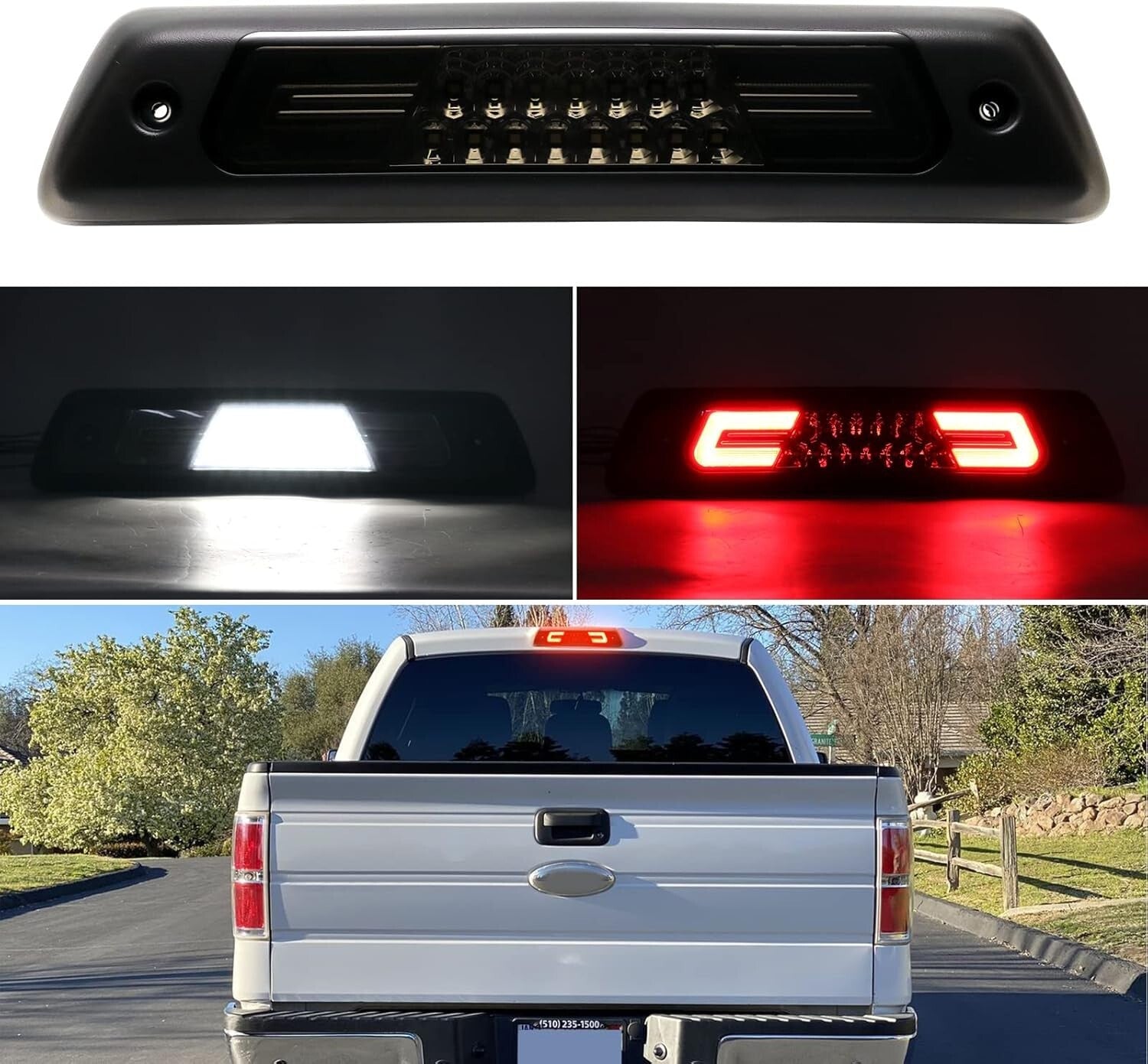 Super Bright LED High Mount Brake Light for F150 2009-2014, Waterproof Design